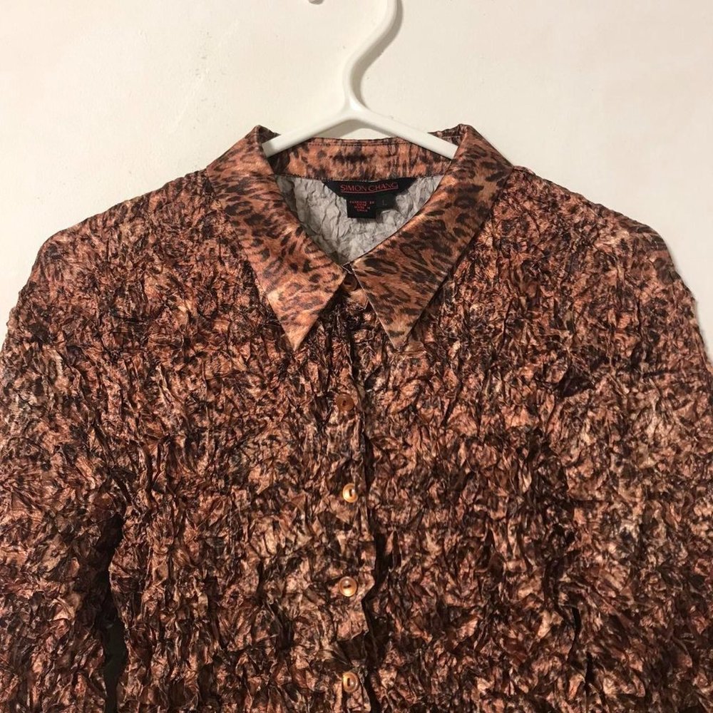 Simon Chang leopard print blouse